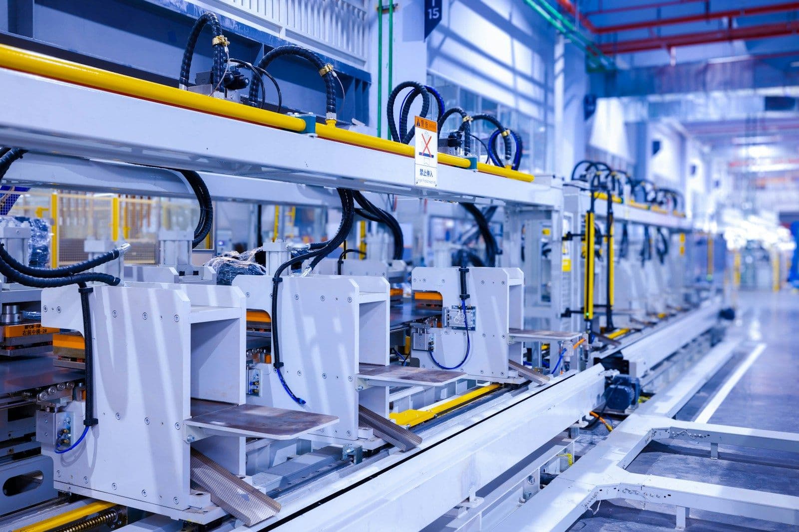 An automated electronics production line