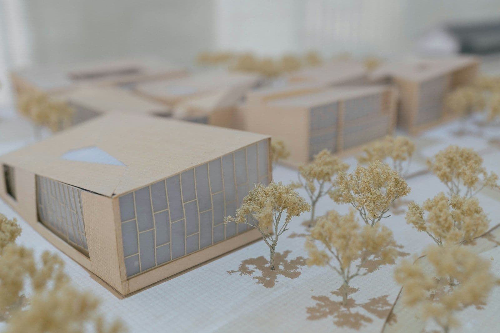 An architectural model of a development project