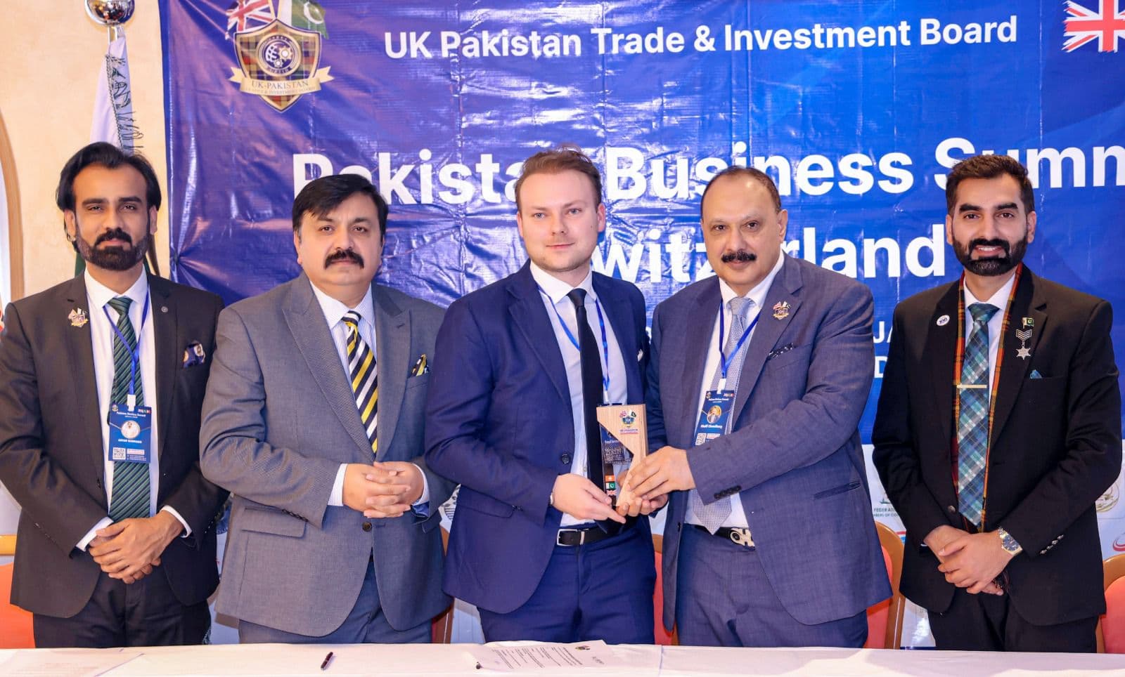 An award being presented at the organisers' previous summit in Switzerland, January 2026